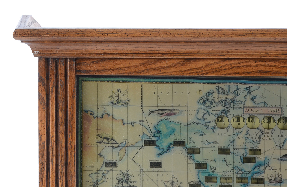 Vintage Howard Miller World Time Clock