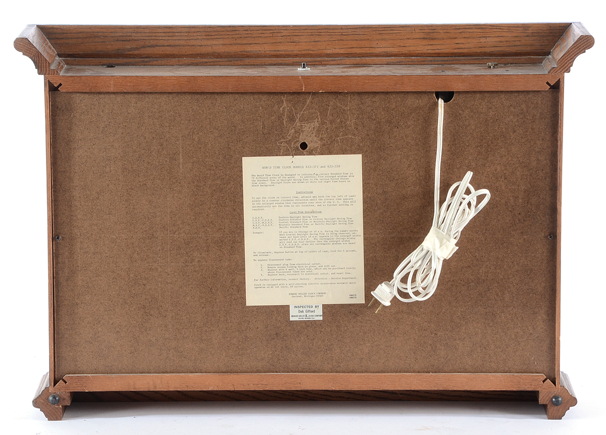 Vintage Howard Miller World Time Clock