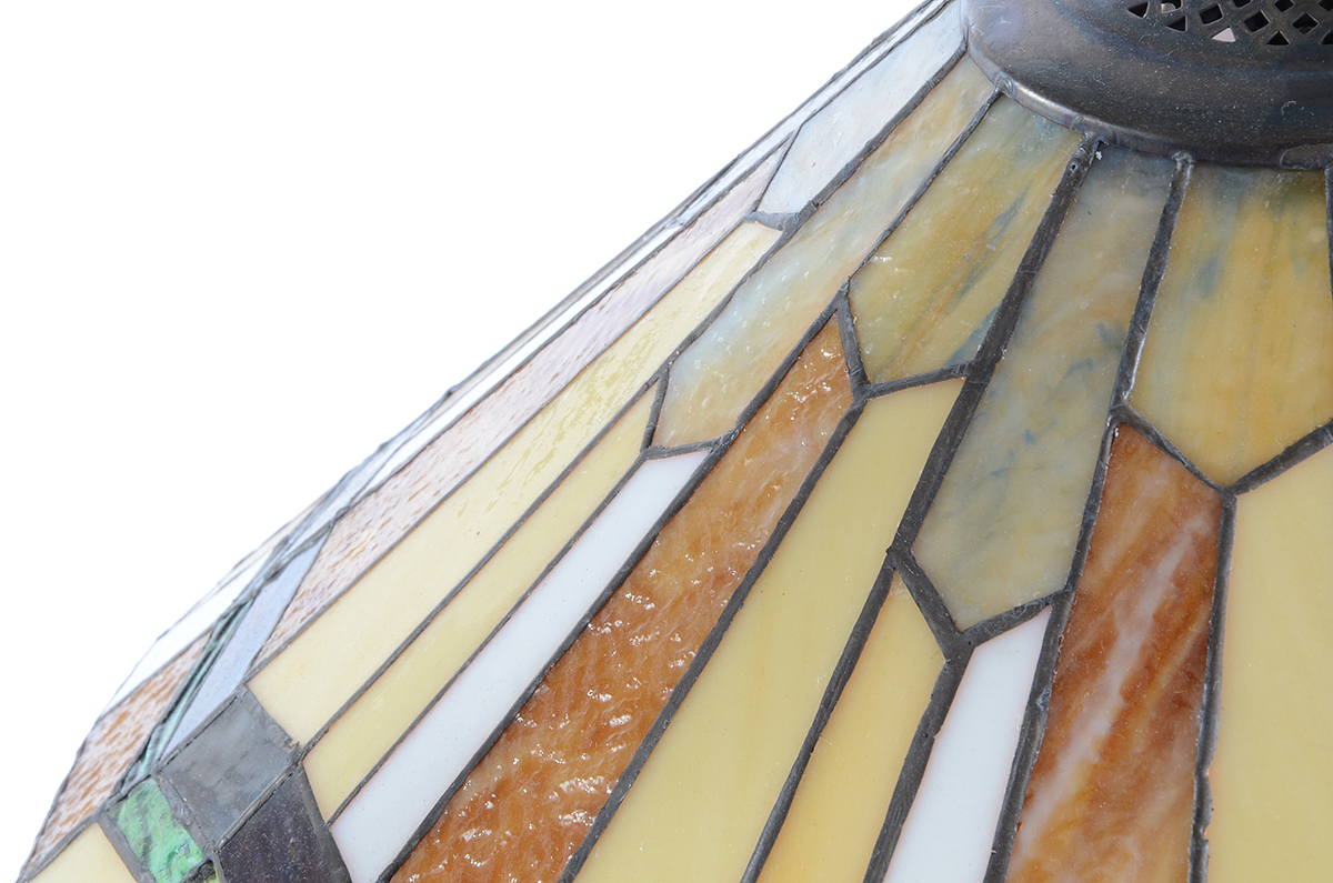 Contemporary Slag Glass Hanging Lamp