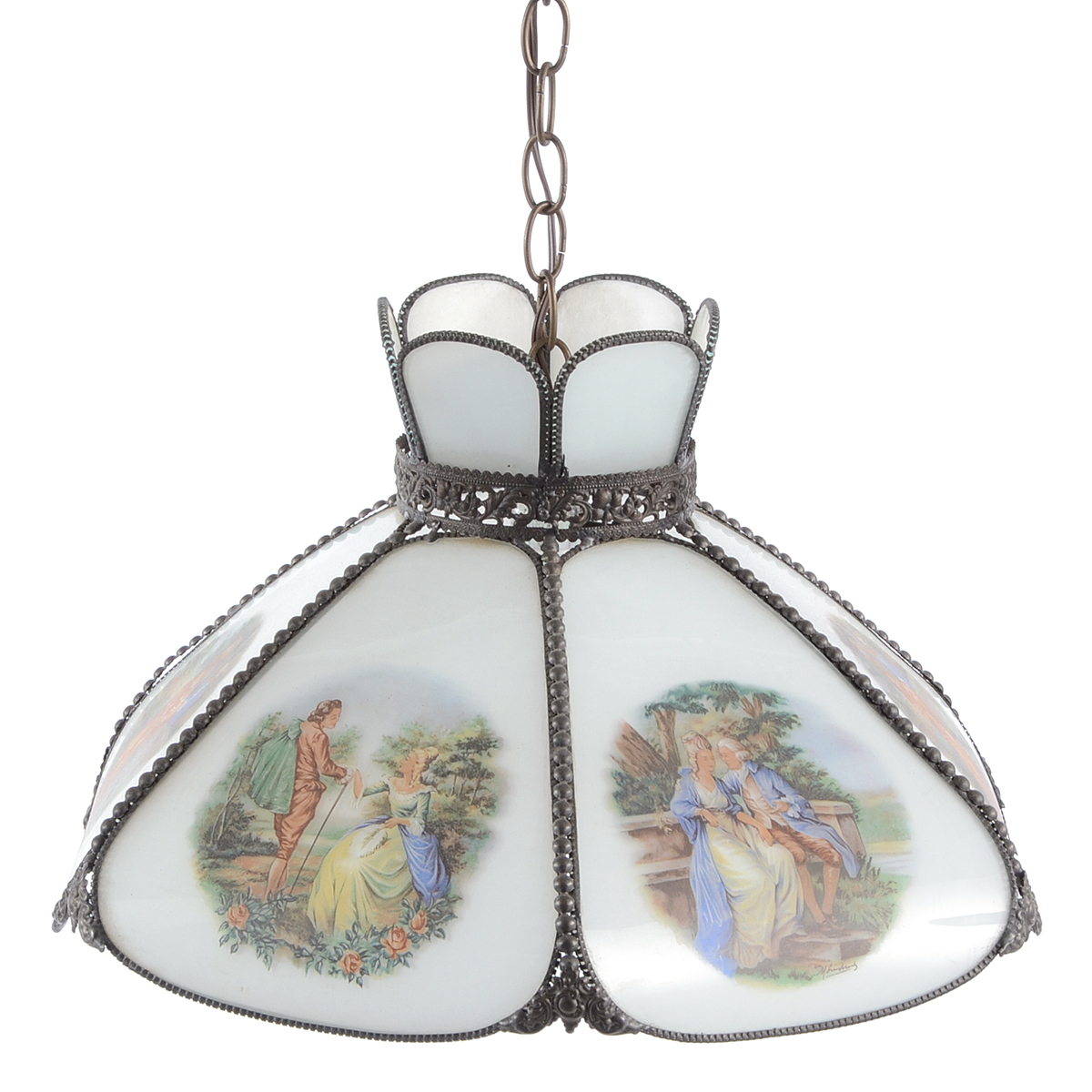 Hanging Lamp with Transfer Romantic Scenes