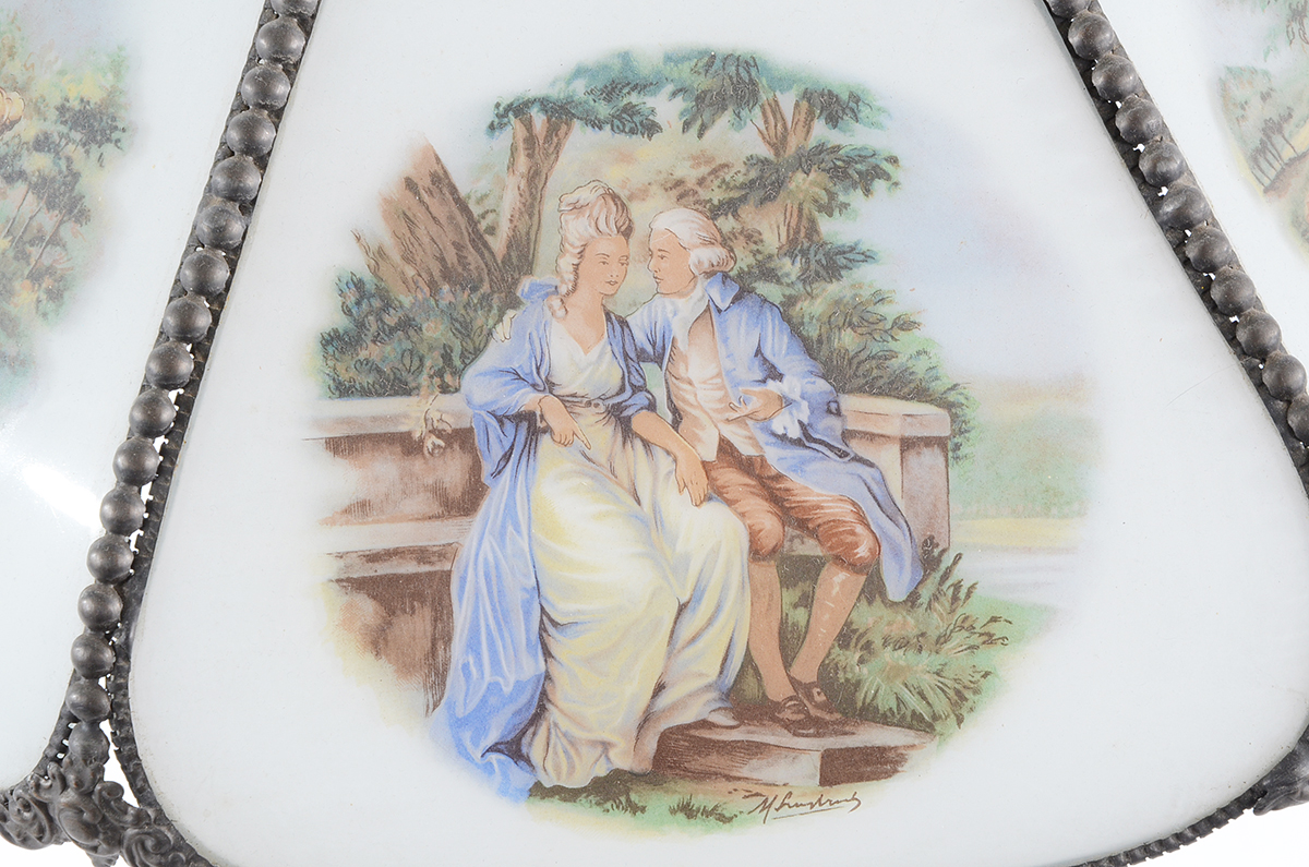 Hanging Lamp with Transfer Romantic Scenes