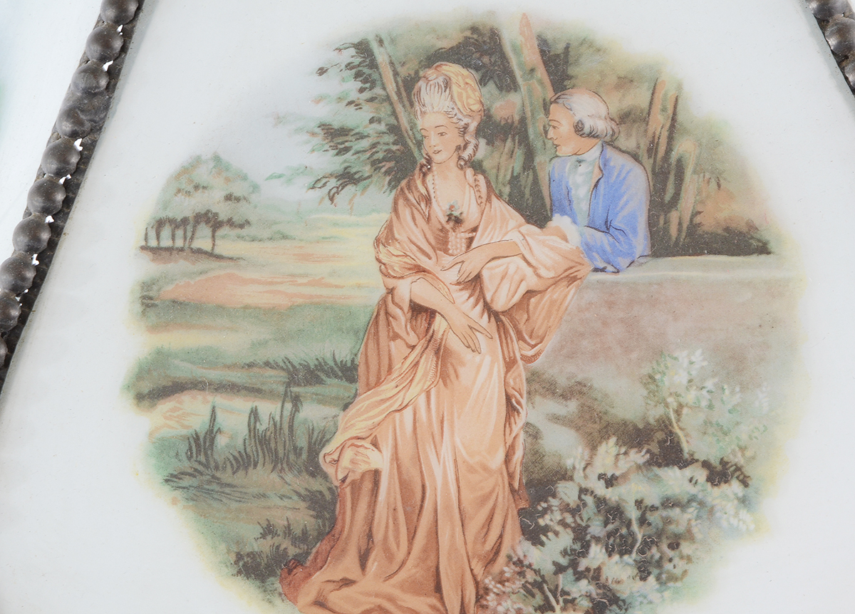 Hanging Lamp with Transfer Romantic Scenes