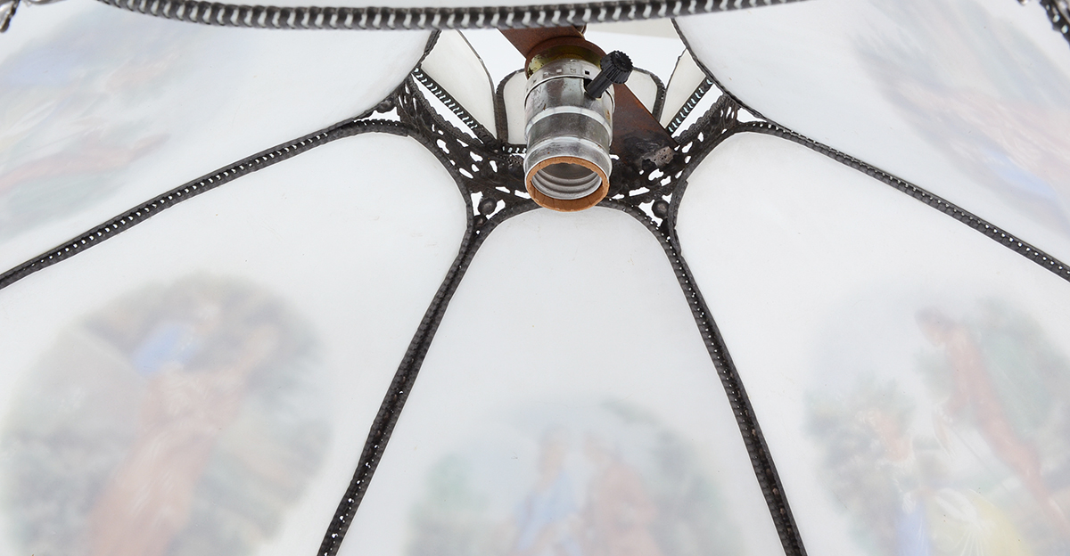 Hanging Lamp with Transfer Romantic Scenes