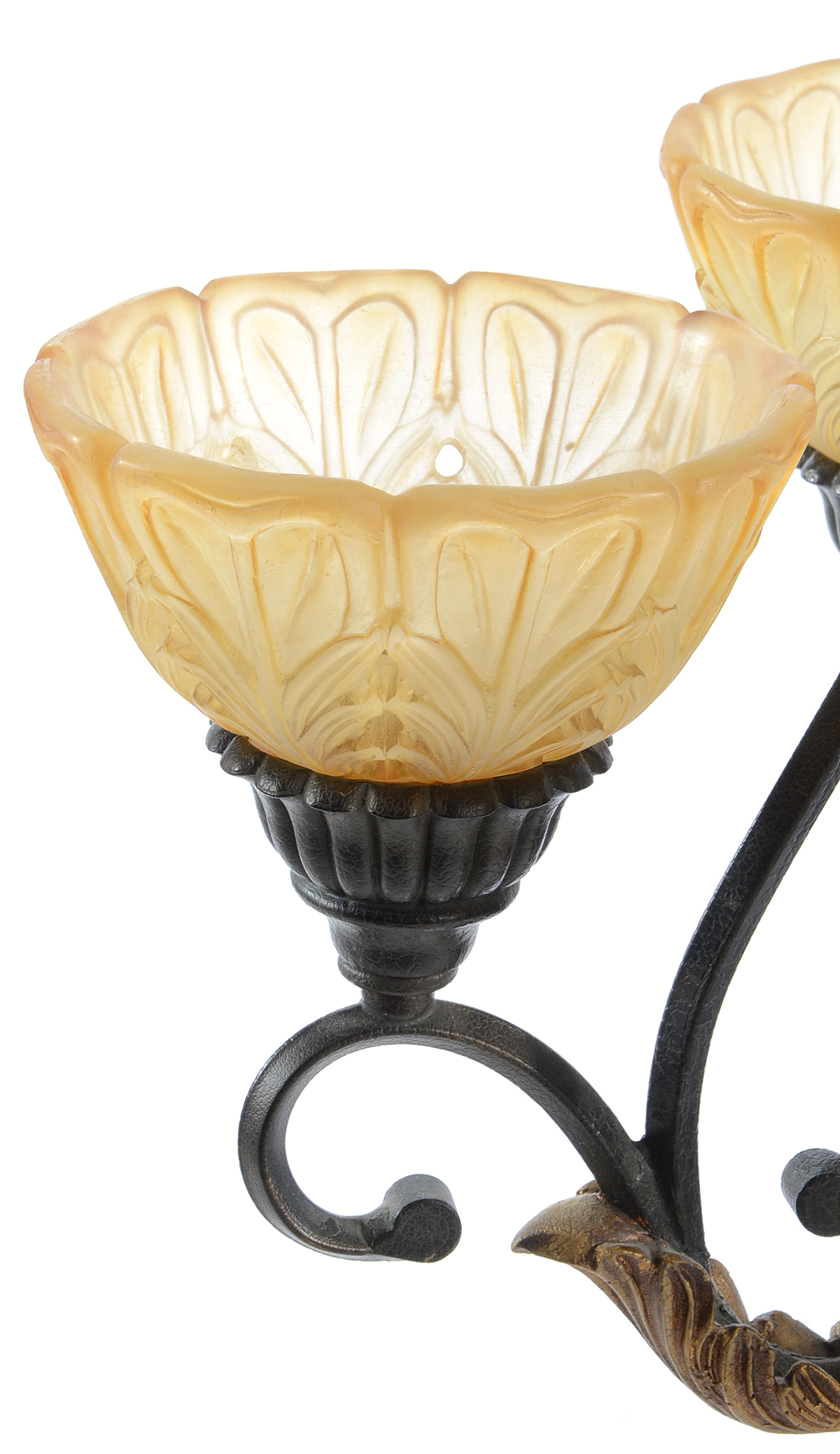 Ornate Four-Arm Chandelier