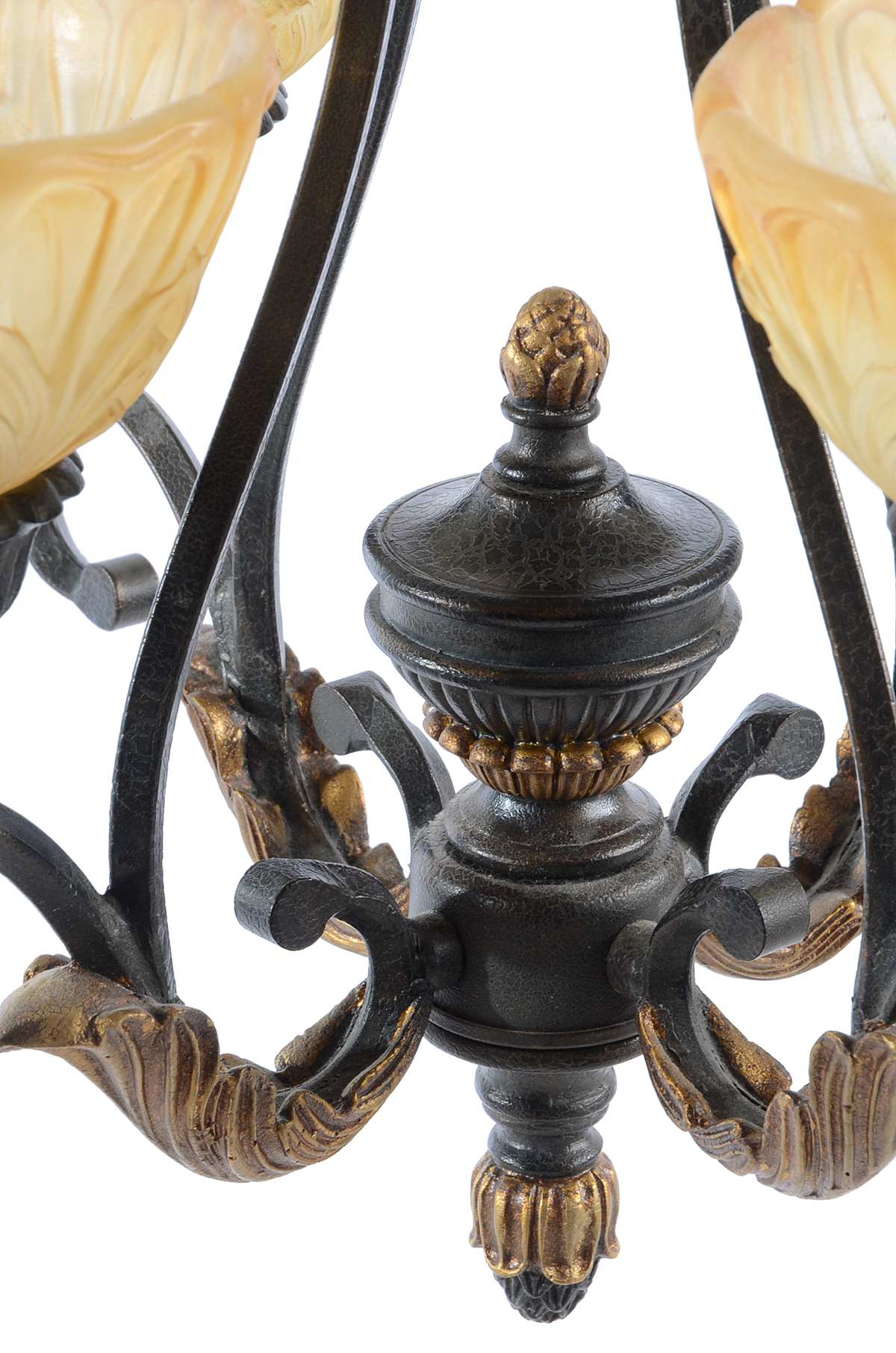 Ornate Four-Arm Chandelier