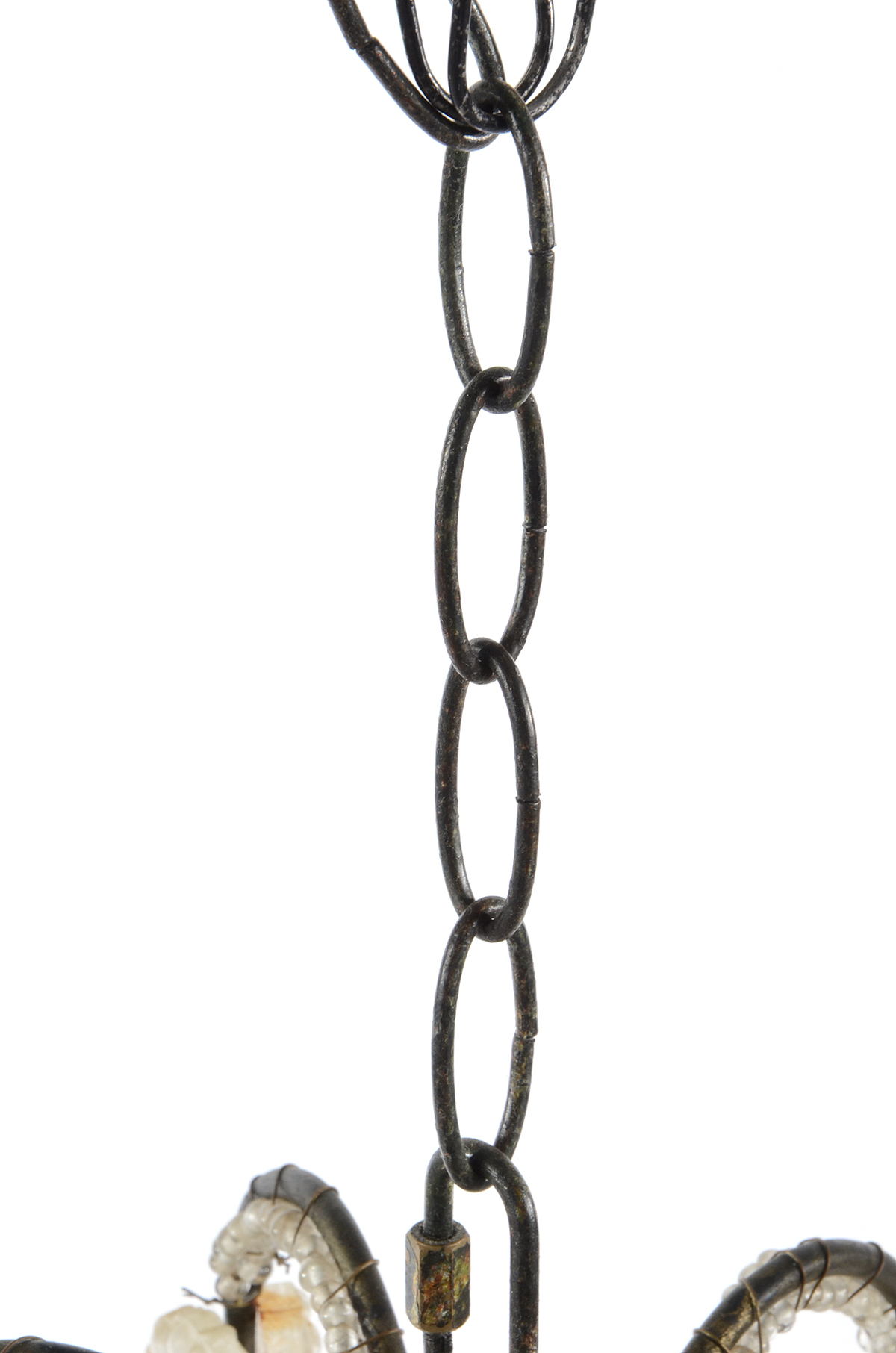 Three-Arm Candle Chandelier With Prisms