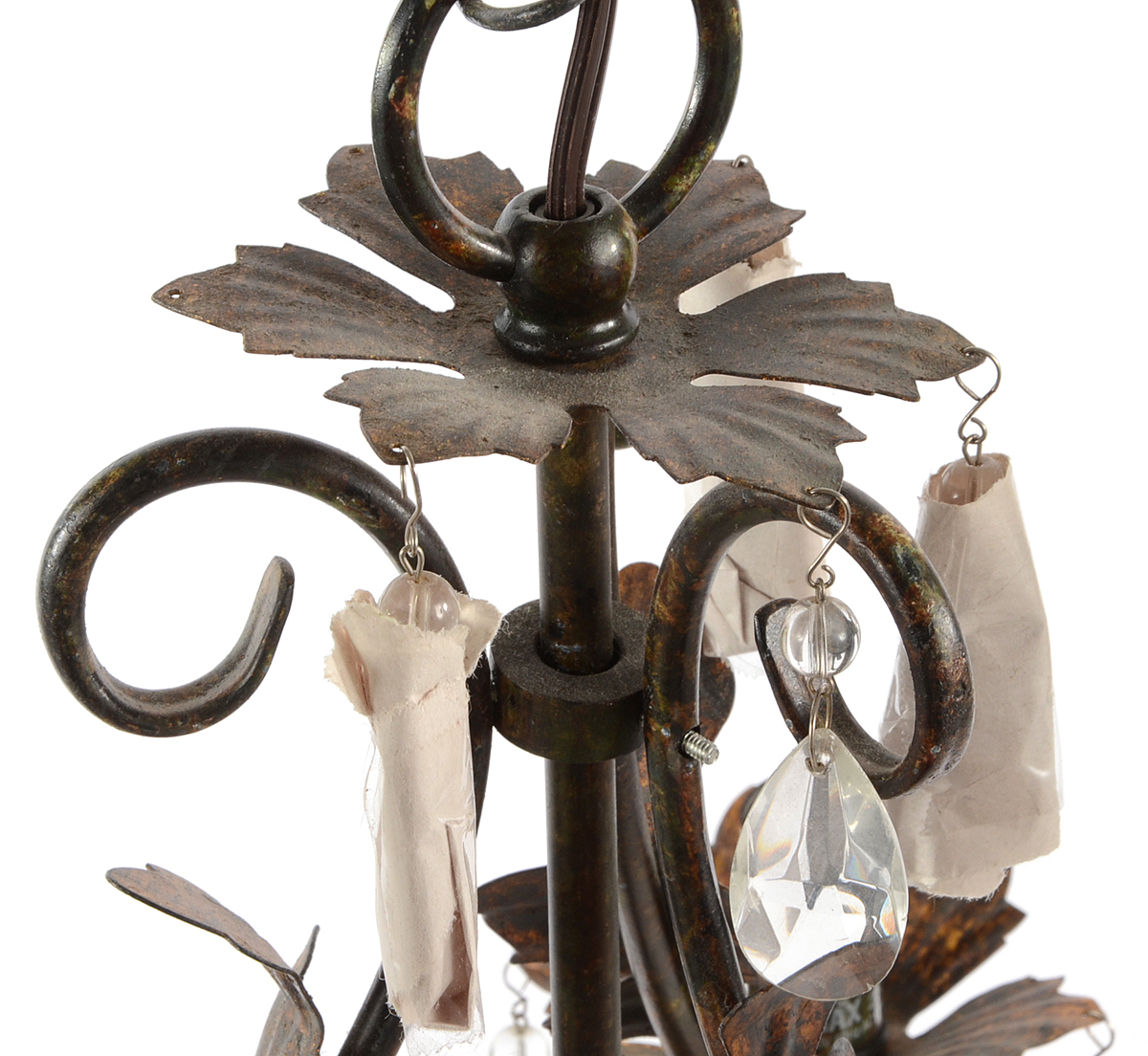 Three-Arm Bronze Tone Chandelier