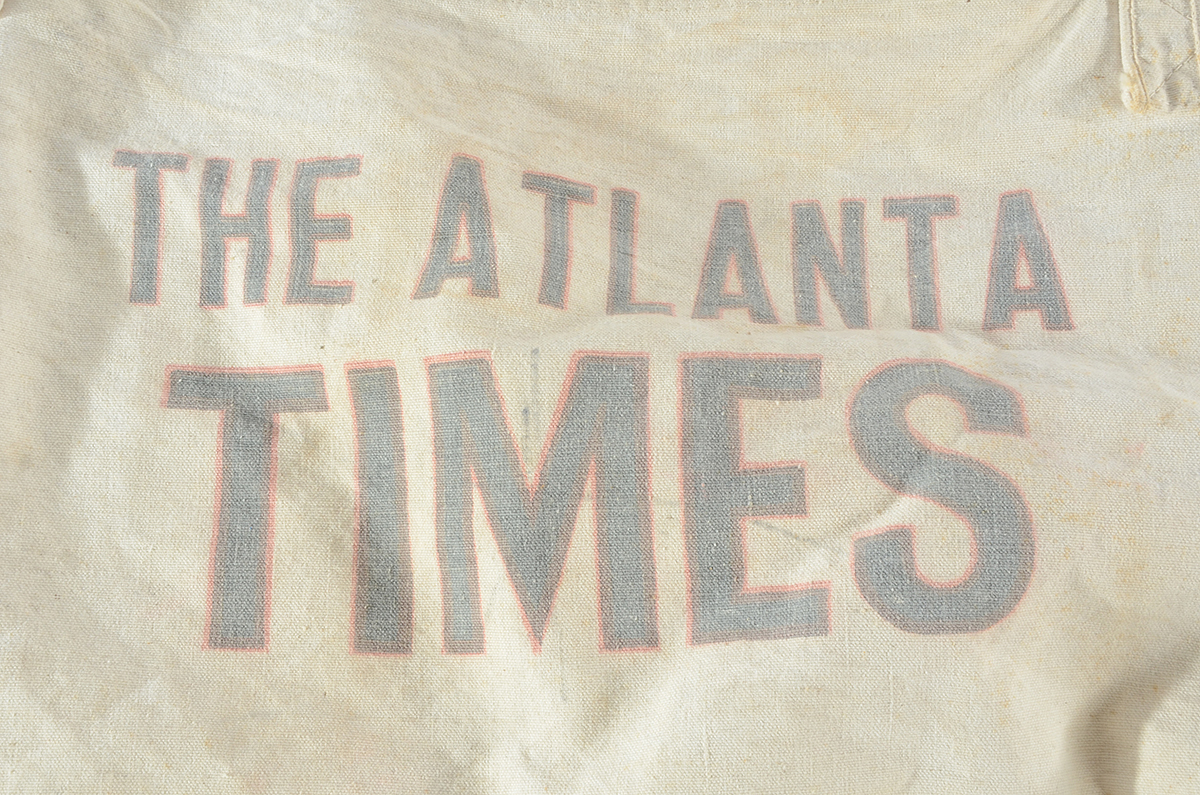Atlanta Times Cotton Newspaper Sack
