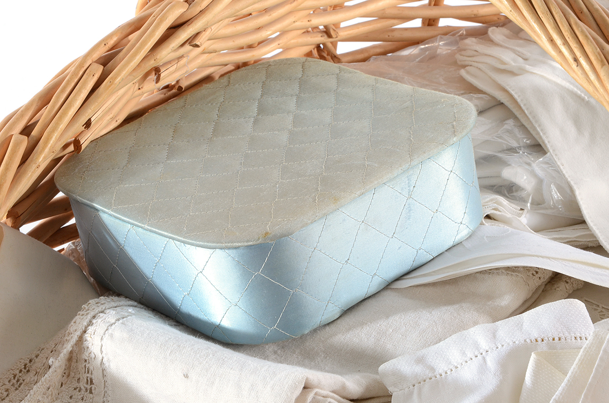 Vintage Assorted Table Linens in Basket