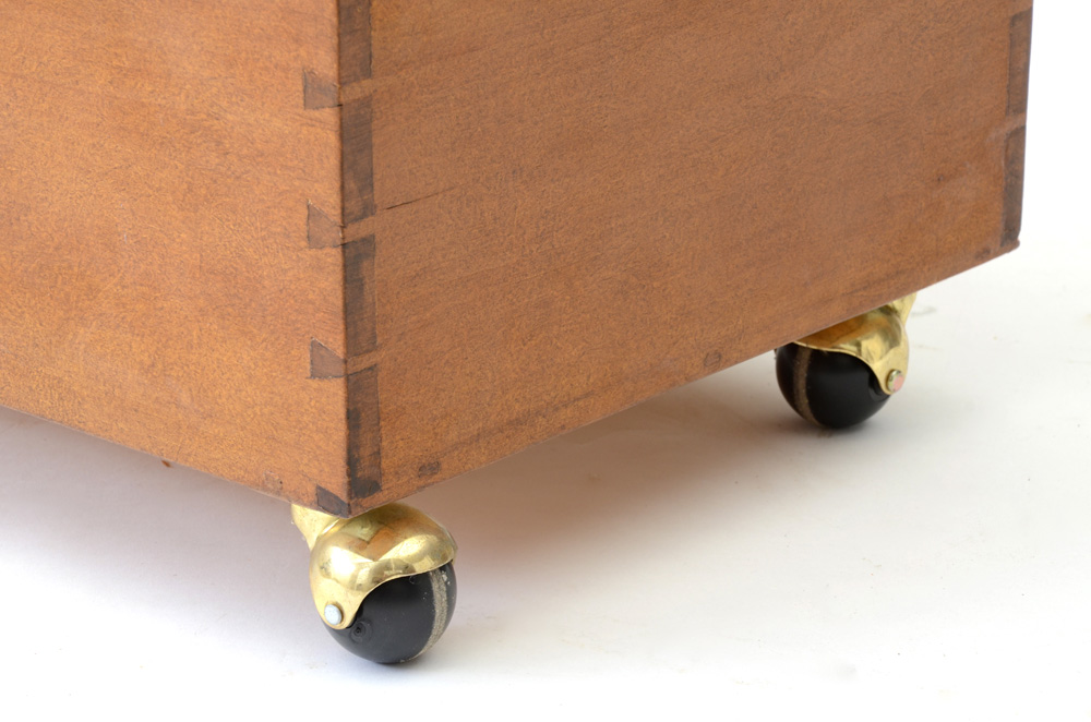 Solid Pine Wood Storage Chest on Wheels