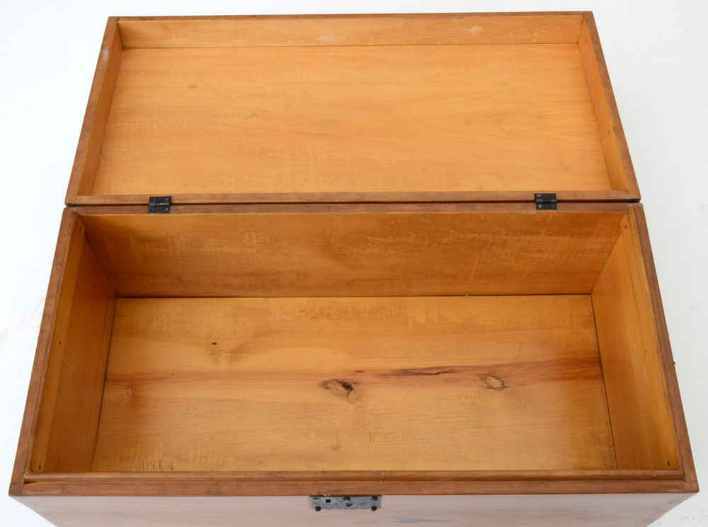 Solid Pine Wood Storage Chest on Wheels