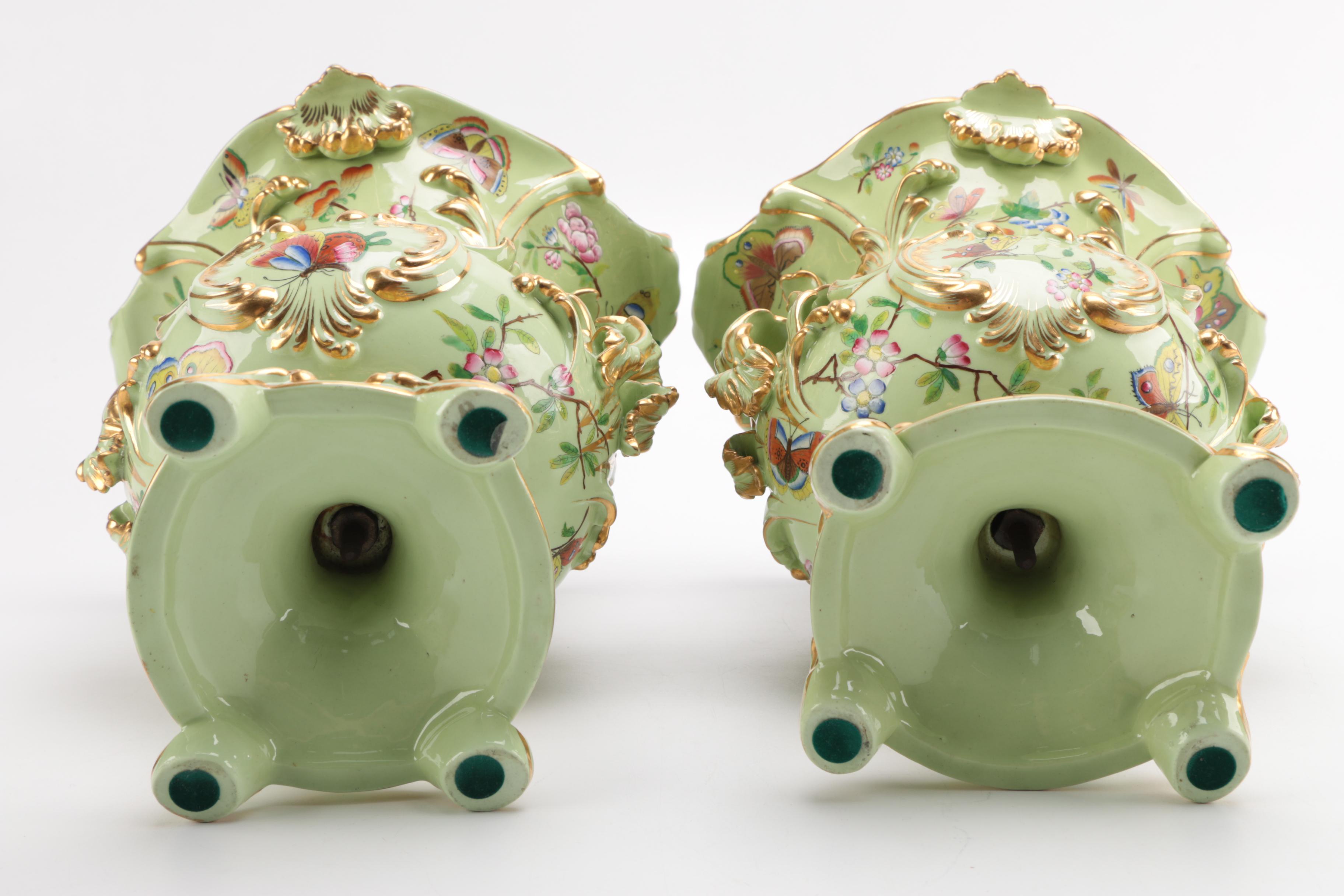 Hand Painted Porcelain Urns