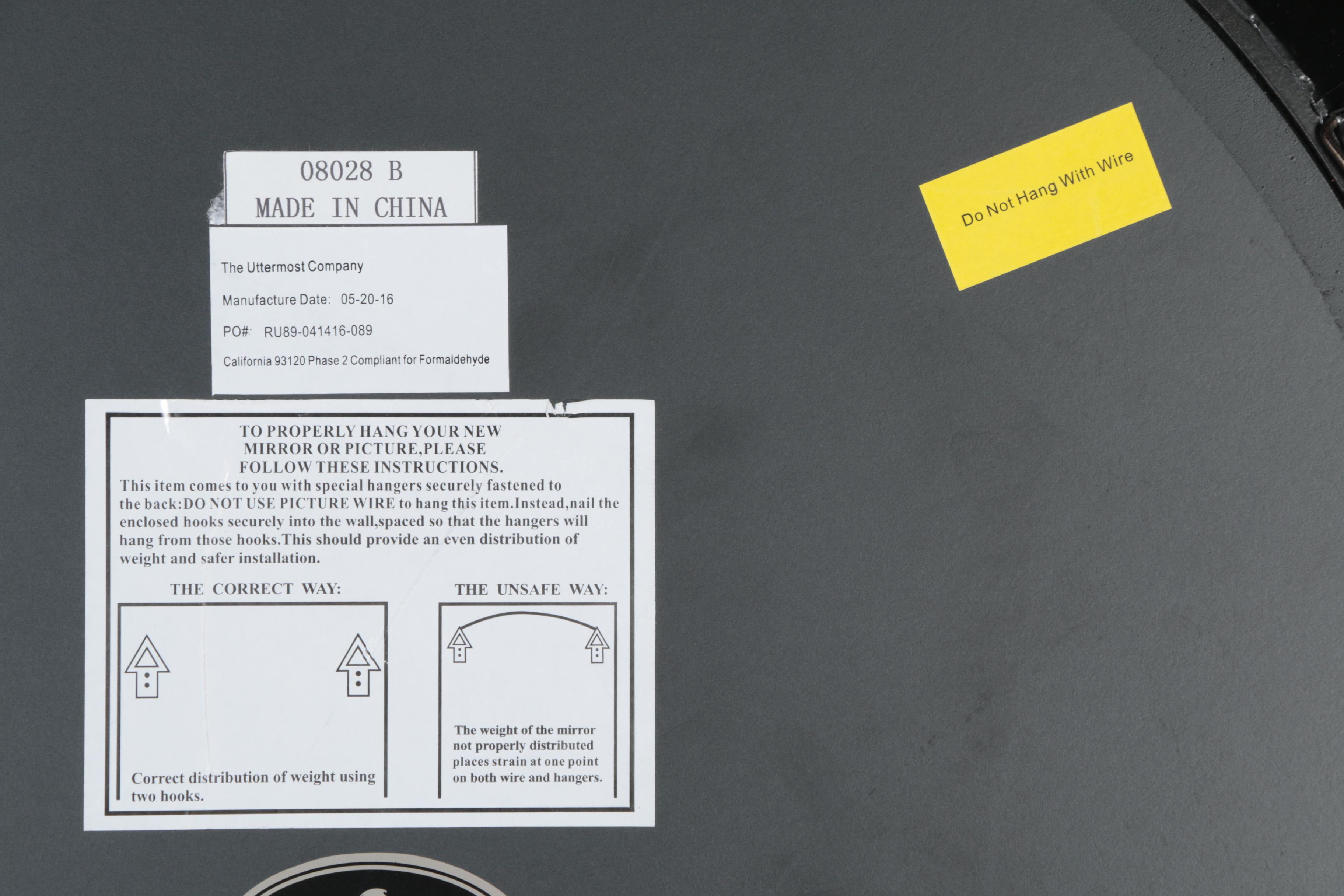 Uttermost Floral Fan Wall Mirror