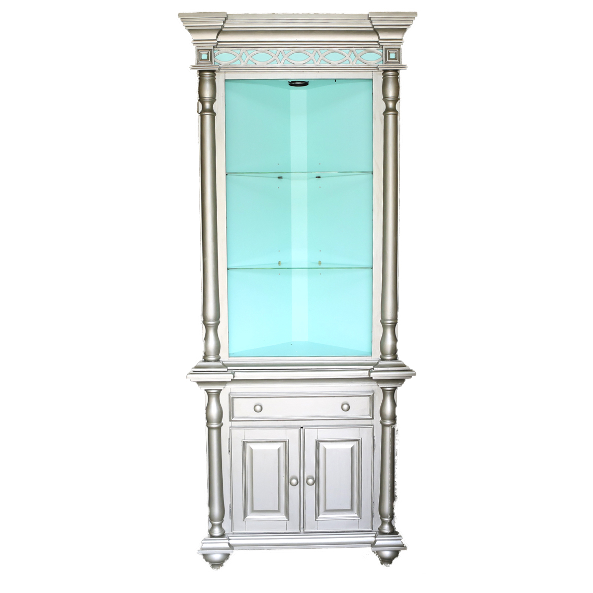 Custom Painted Hardwired Corner Shelf