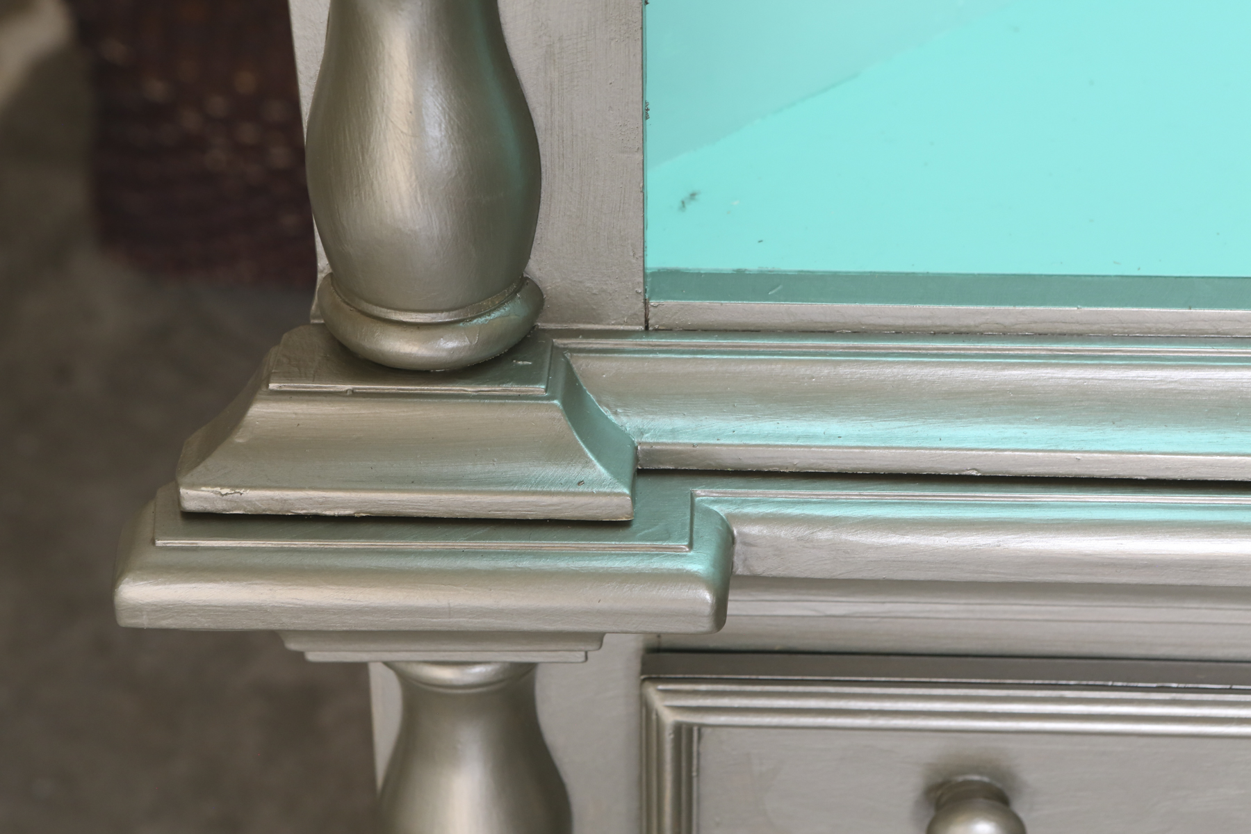 Custom Painted Hardwired Corner Shelf