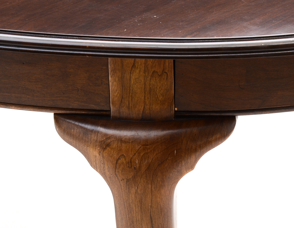 Cherry Queen Anne Style Oval Dining Table