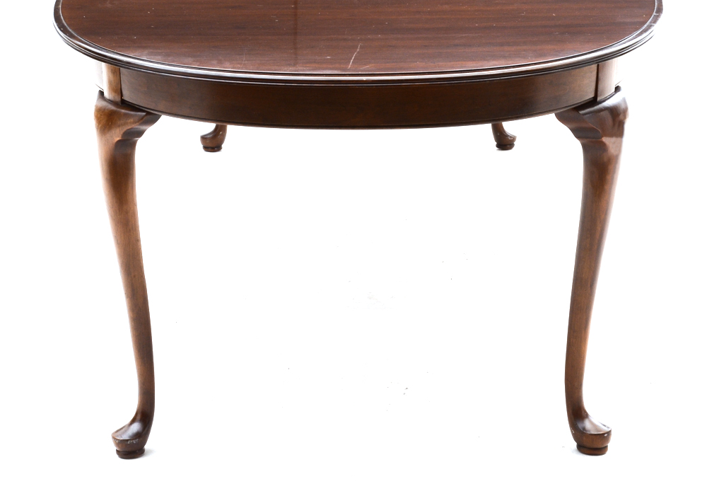 Cherry Queen Anne Style Oval Dining Table