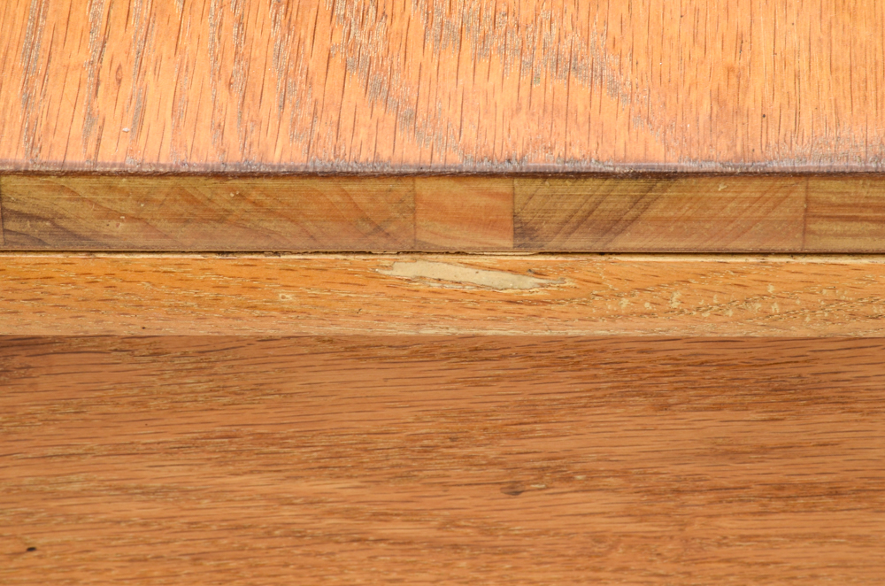 Mid-Century Oak Draw-Leaf Table and Four Chairs