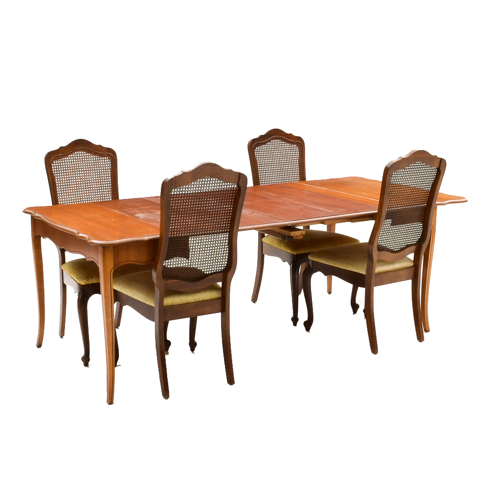 Vintage "Extensole" Expanding Dining Table with Chairs