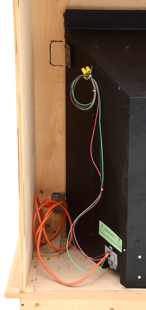 Electric Fireplace with Pine Hearth