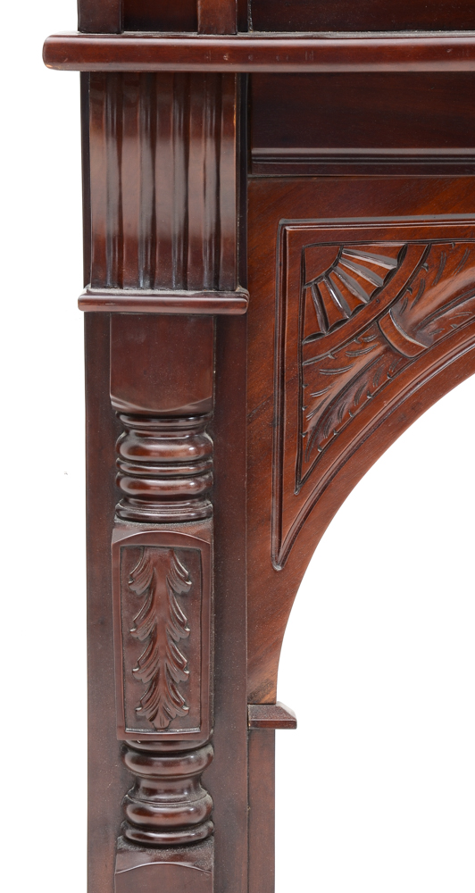 Victorian Style Carved Wood Fireplace Mantel