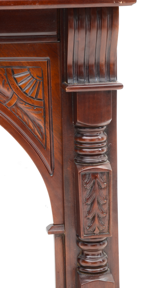 Victorian Style Carved Wood Fireplace Mantel