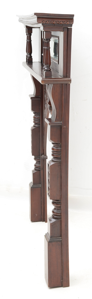 Victorian Style Carved Wood Fireplace Mantel