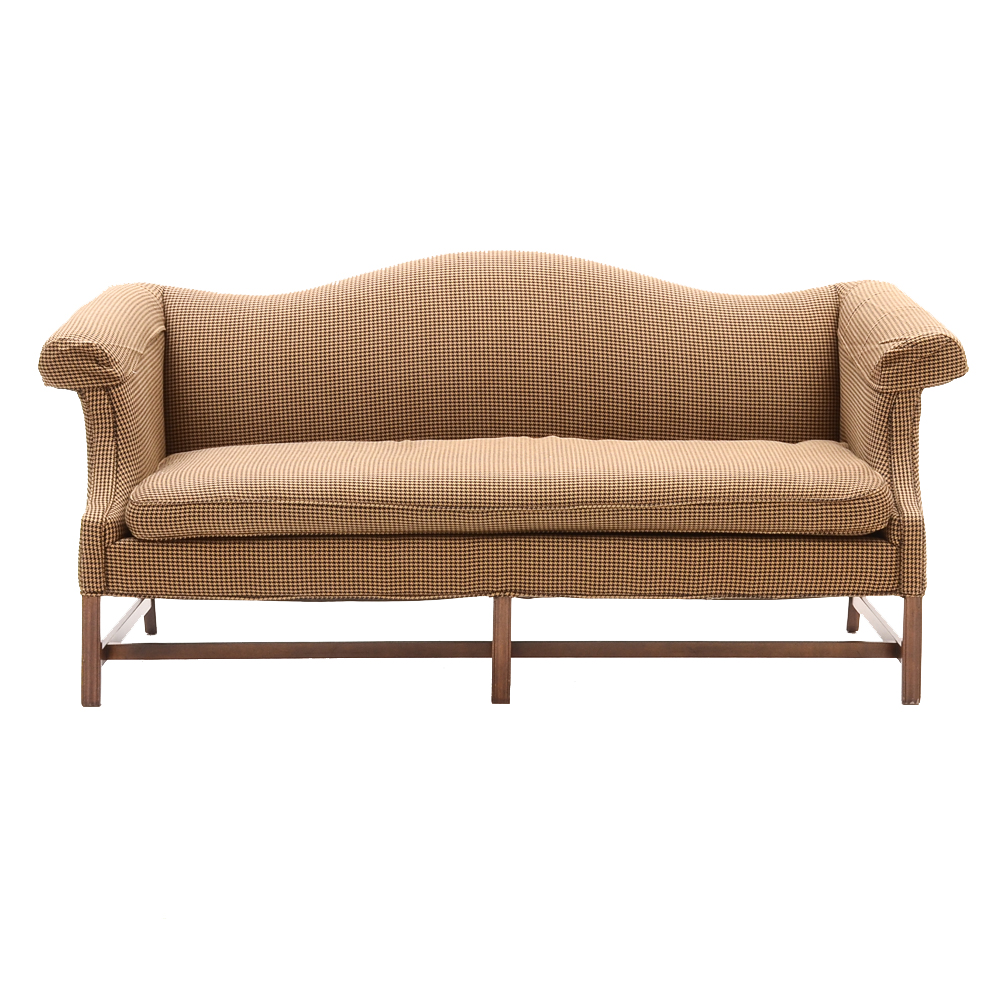 Houndstooth Camelback Loveseat