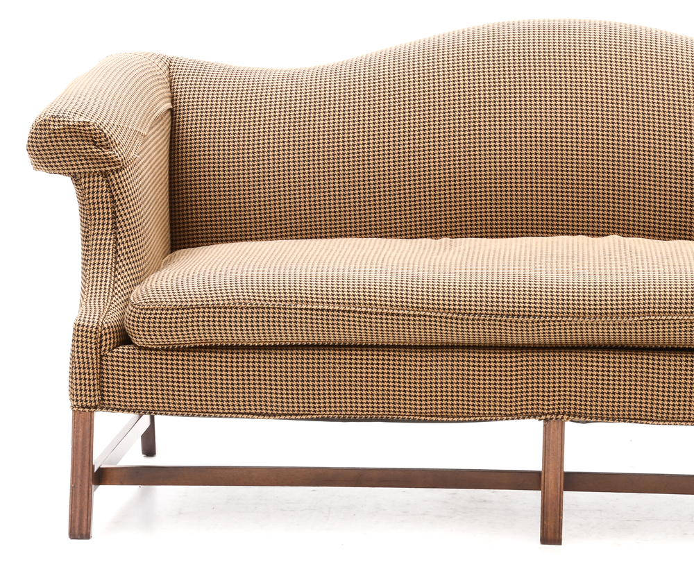 Houndstooth Camelback Loveseat