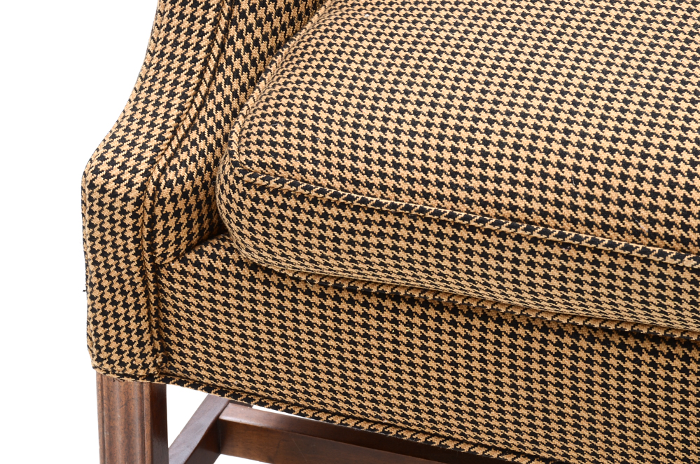Houndstooth Camelback Loveseat