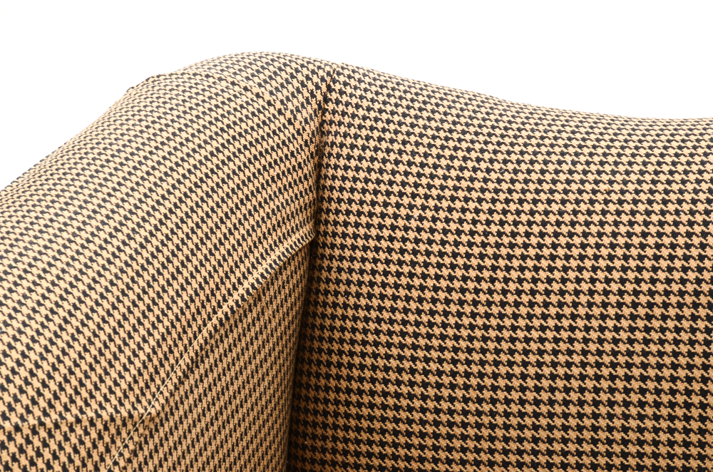 Houndstooth Camelback Loveseat
