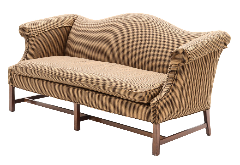 Houndstooth Camelback Loveseat