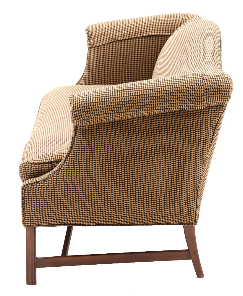 Houndstooth Camelback Loveseat