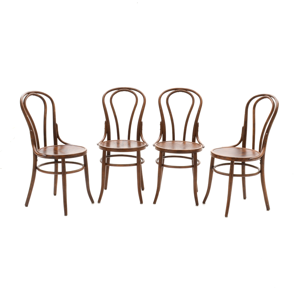 Set of Oak Bentwood Chairs
