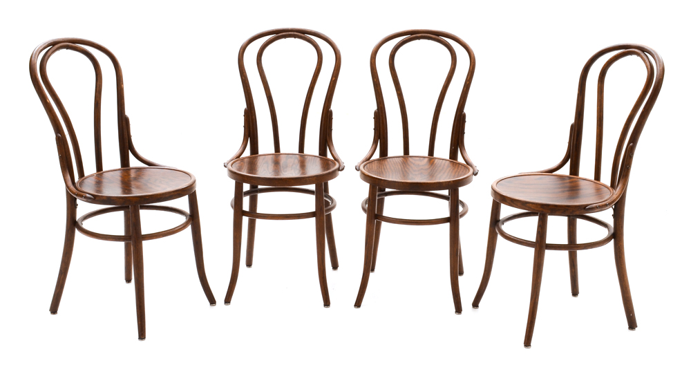 Set of Oak Bentwood Chairs