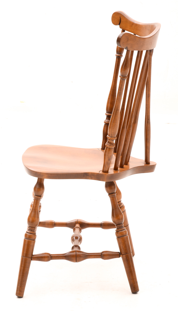 Set of S. Bent & Bros. Maple Windsor Style Dining Chairs