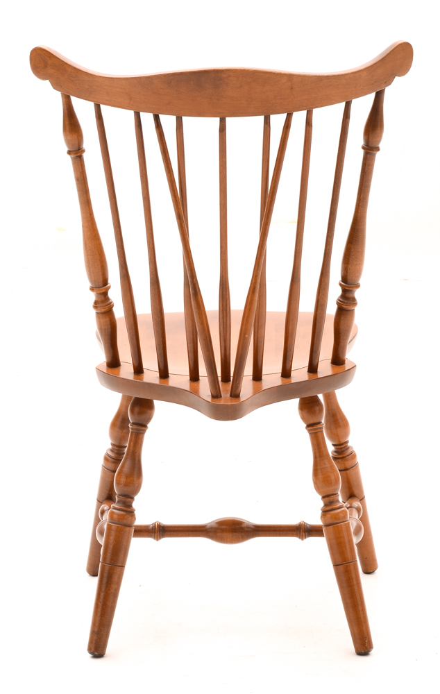 Set of S. Bent & Bros. Maple Windsor Style Dining Chairs