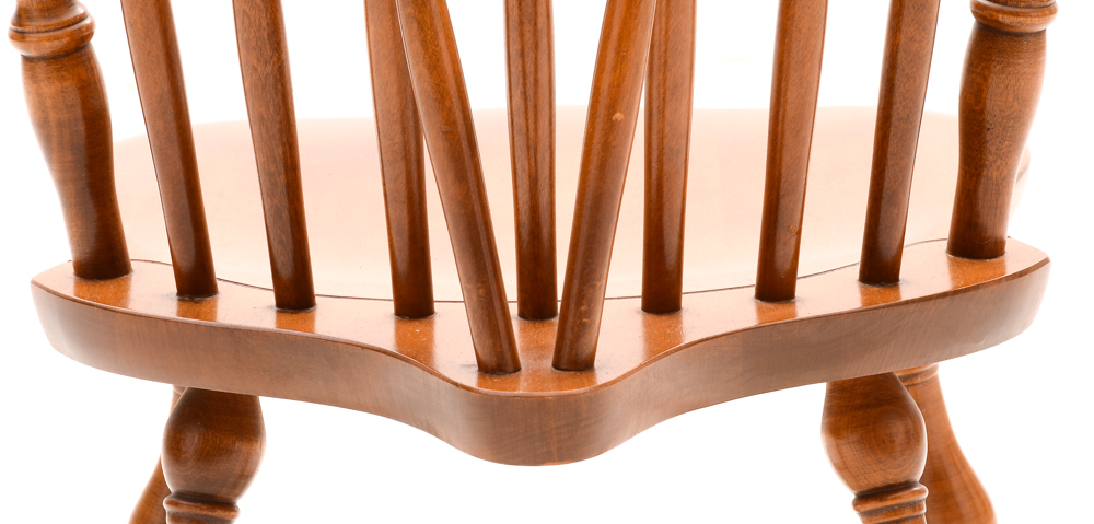Set of S. Bent & Bros. Maple Windsor Style Dining Chairs
