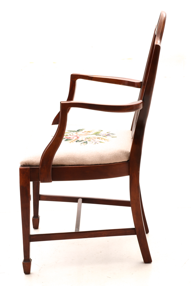 Set of Six Hepplewhite Style Dining Chairs