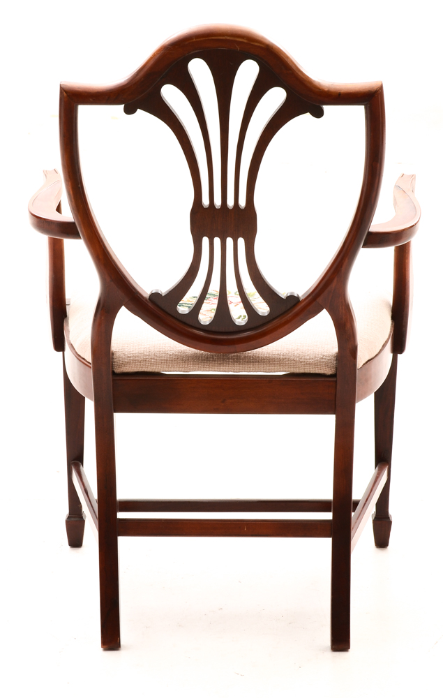 Set of Six Hepplewhite Style Dining Chairs