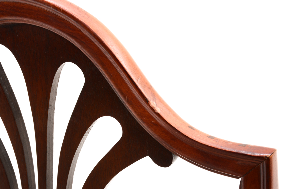 Set of Six Hepplewhite Style Dining Chairs