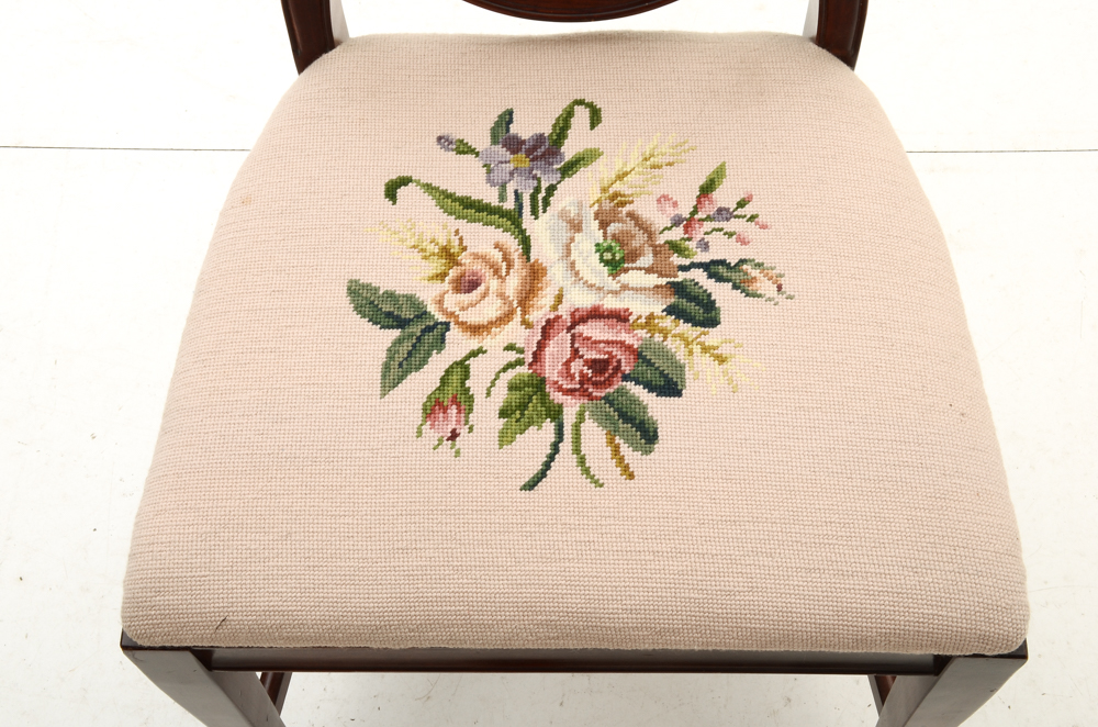 Set of Six Hepplewhite Style Dining Chairs