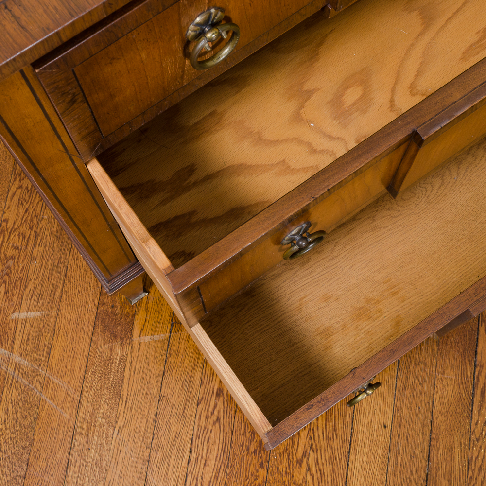 Vintage Walnut Block Front Chests of Drawers by Old Colony Furniture Company