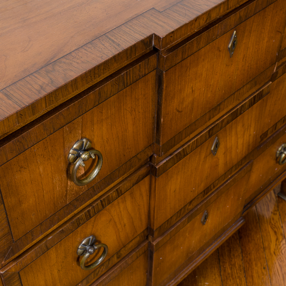 Vintage Walnut Block Front Chests of Drawers by Old Colony Furniture Company