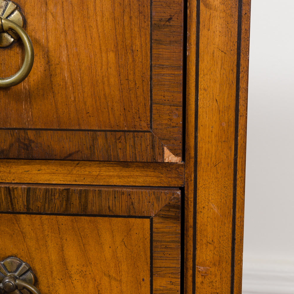Vintage Walnut Block Front Chests of Drawers by Old Colony Furniture Company