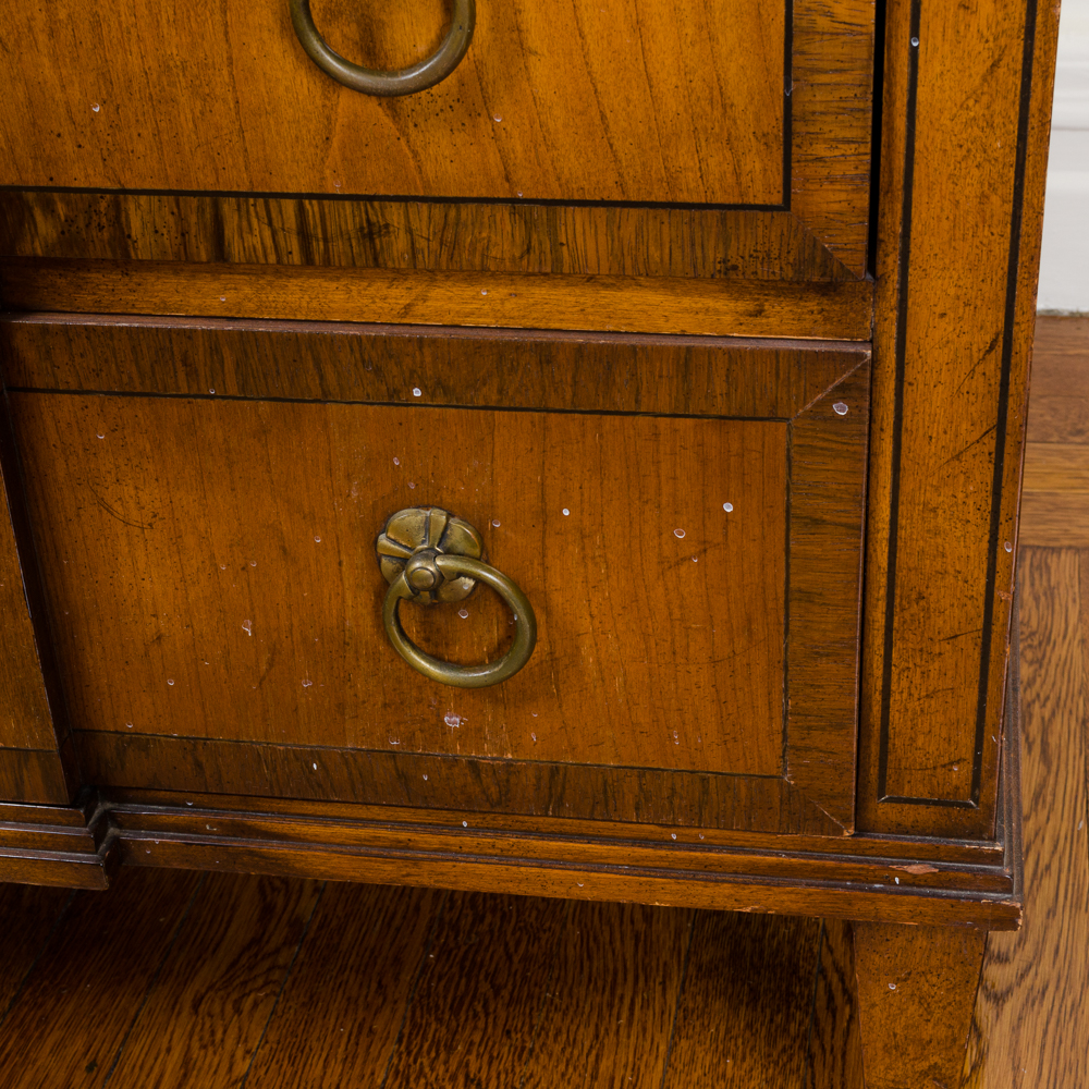 Vintage Walnut Block Front Chests of Drawers by Old Colony Furniture Company