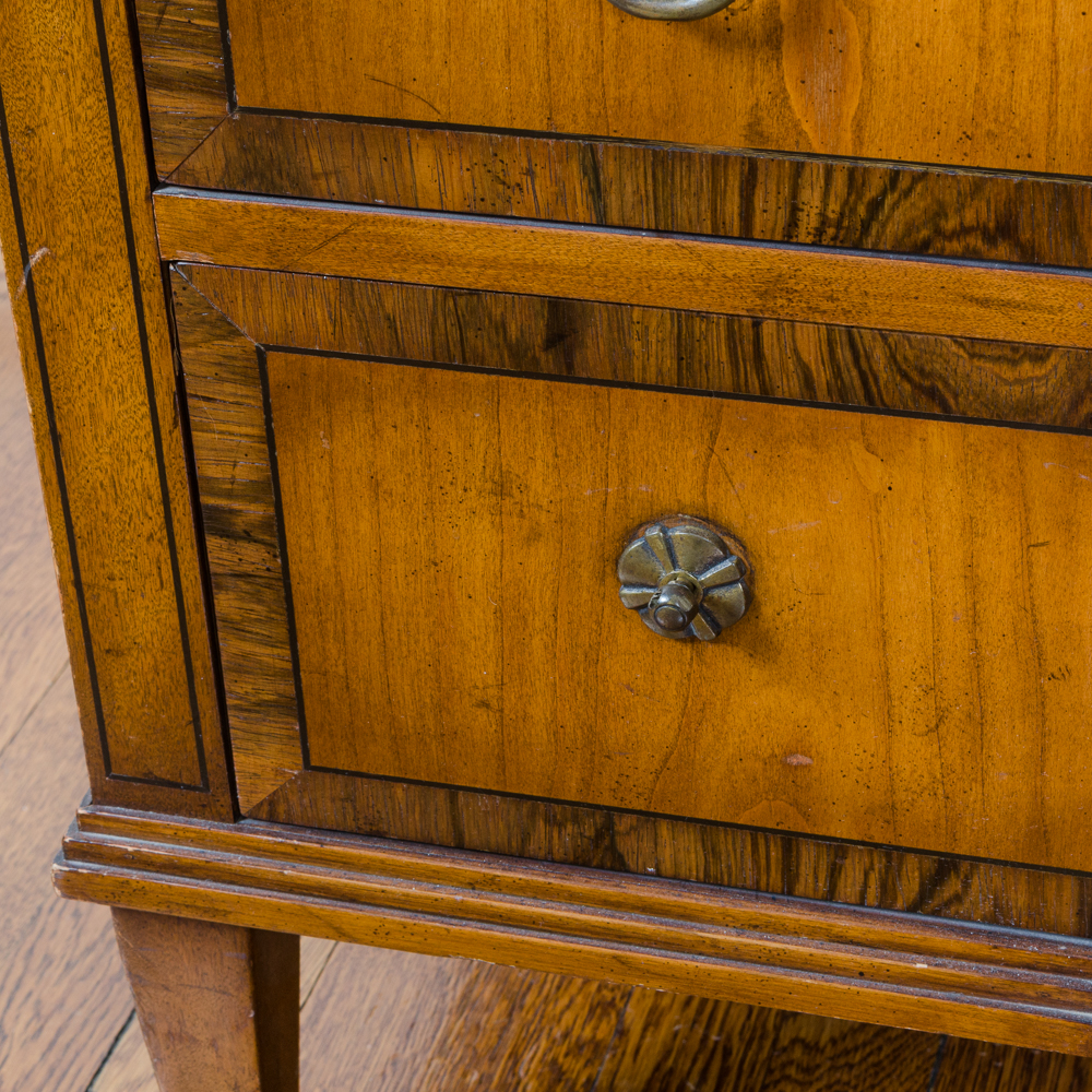 Vintage Walnut Block Front Chests of Drawers by Old Colony Furniture Company