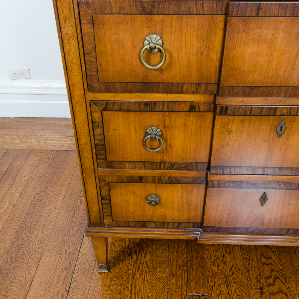 Vintage Walnut Block Front Chests of Drawers by Old Colony Furniture Company