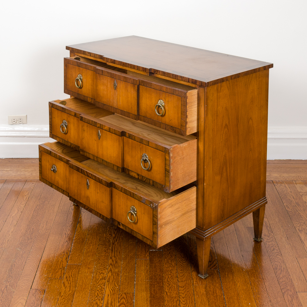 Vintage Walnut Block Front Chests of Drawers by Old Colony Furniture Company