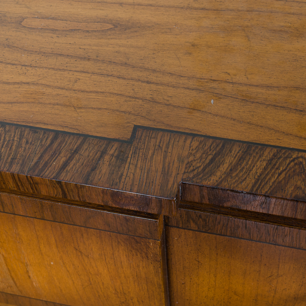 Vintage Walnut Block Front Chests of Drawers by Old Colony Furniture Company